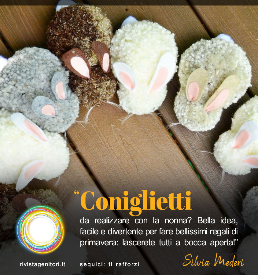 Facciamo i coniglietti di peluche? Bastano i gomitoli della nonna!