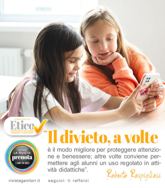 bambini usano smartphone a scuola per migliorare attenzione e benessere digitale con regole per tutelarli