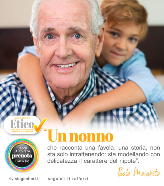 Nonno e nipote sorridono condividendo un legame speciale