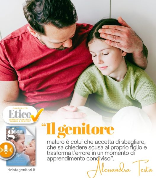 Genitore che ascolta e abbraccia il proprio figlio in un momento di dialogo e connessione emotiva